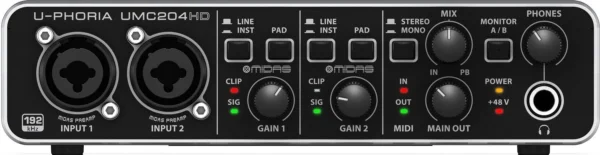 behringer u-phoria umc204hd usb audio interface - Image 4