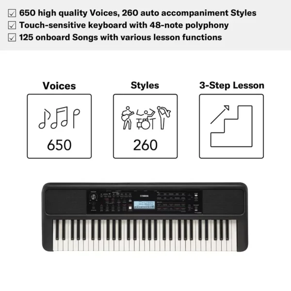 Yamaha PSR-E383 61-Key Standard Portable Keyboard - Image 4