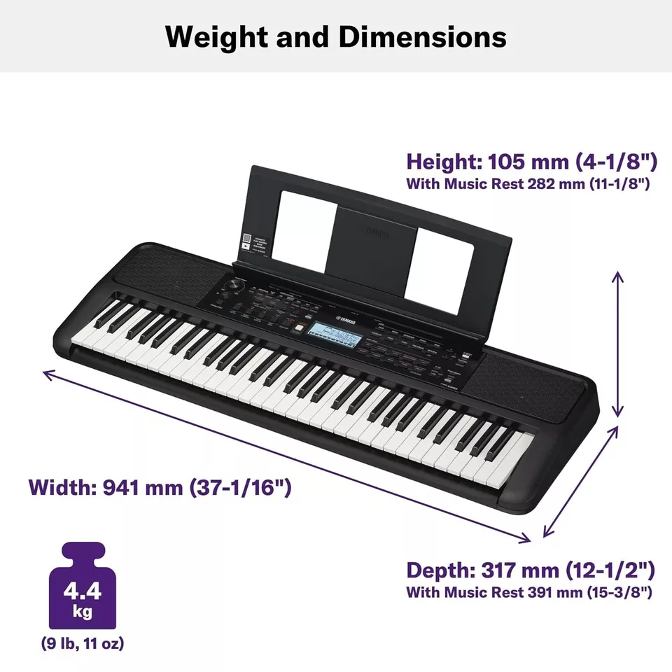 Yamaha PSR-E383 61-Key Standard Portable Keyboard - Image 5